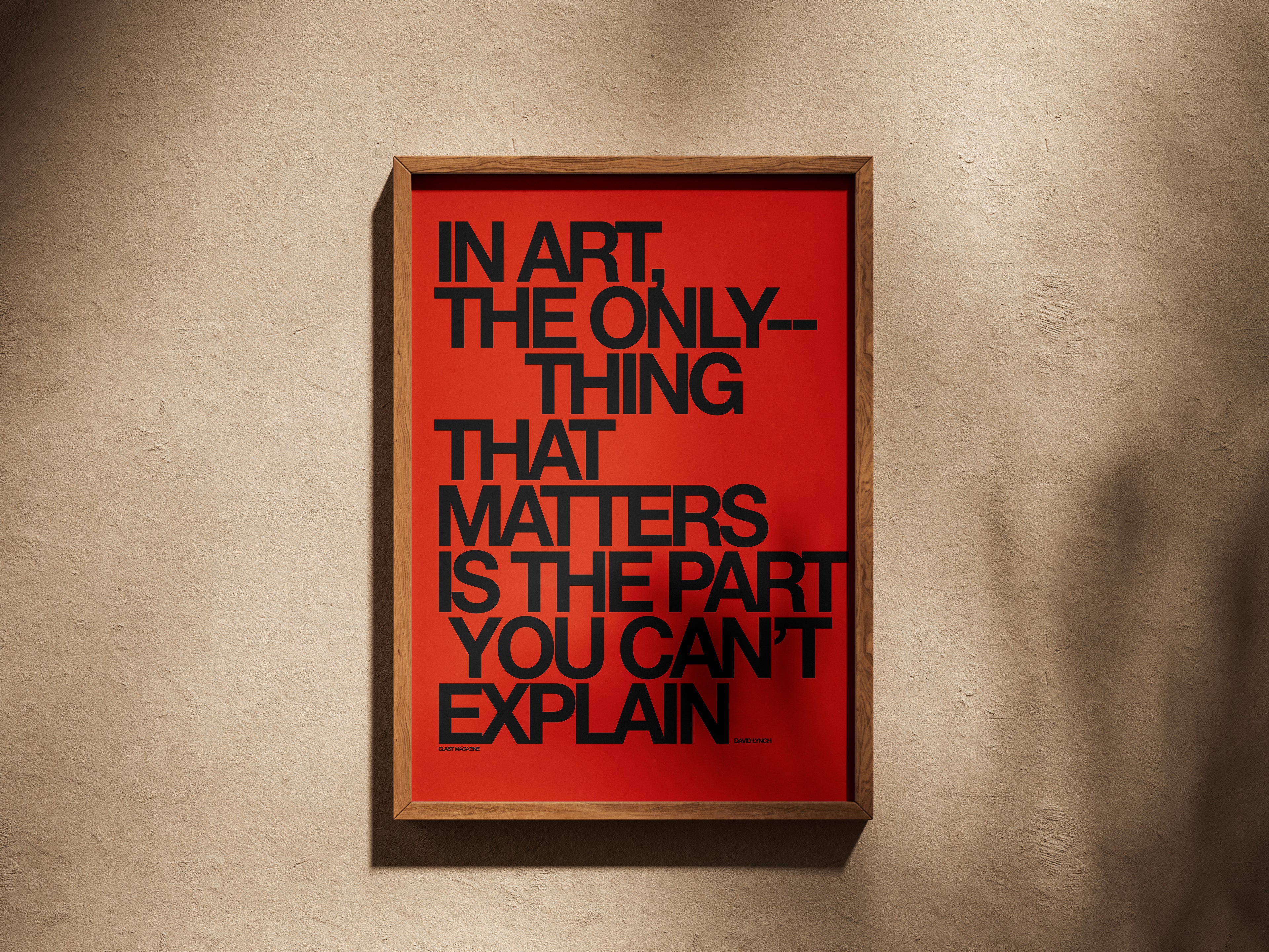 David Lynch Quote / Matte Paper Poster